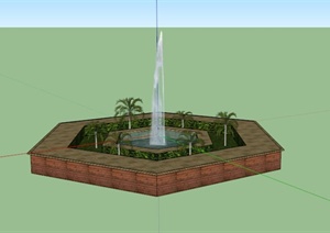 某景观喷泉设计SU(草图大师)模型