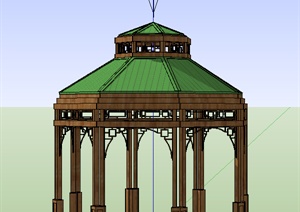 园林景观之现代中式景观亭设计SU(草图大师)模型