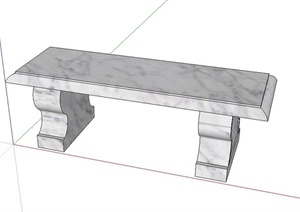 某大理石坐凳设计SU(草图大师)模型