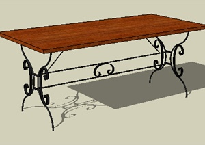 园林景观之欧式桌子设计SU(草图大师)模型