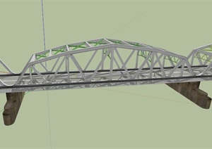 某现代高架桥设计SU(草图大师)模型