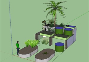某景观花园设计SU(草图大师)模型