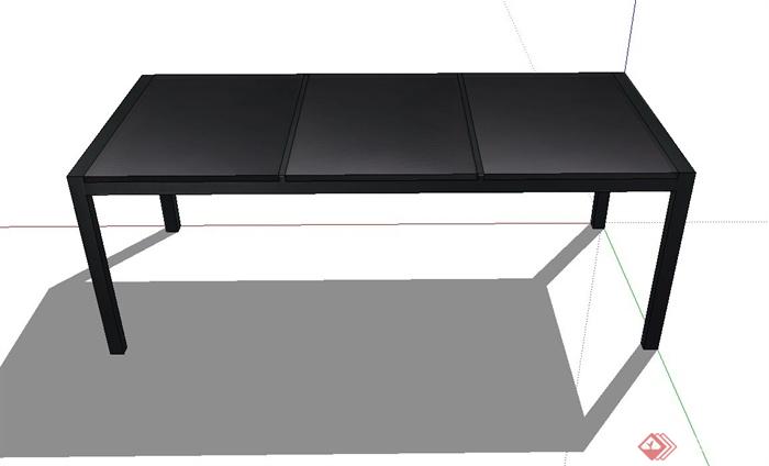 一张室内桌子设计SU模型(1)
