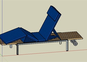 设计素材之户外躺椅素材设计 SU(草图大师)模型