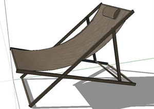 某老式靠椅躺椅设计SU(草图大师)模型