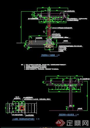 某弧形廊架设计部分施工图纸(1)