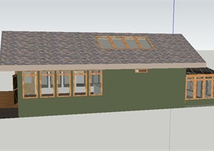 某1层别墅建筑设计SU(草图大师)模型