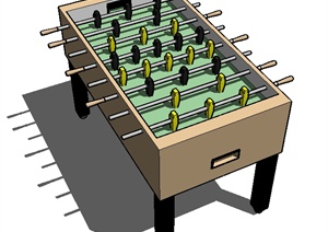 一个桌式足球SU(草图大师)模型