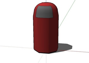 一个垃圾桶设计SU(草图大师)模型