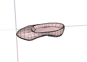一双鞋子设计SU(草图大师)模型