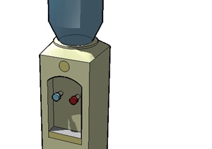 一台饮水机SU(草图大师)模型