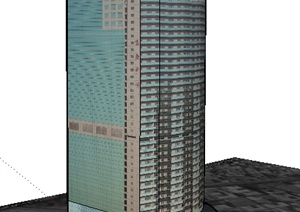 某现代风格办公中心建筑设计SU(草图大师)模型