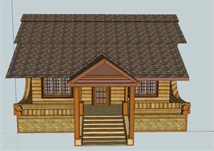 某东南亚住宅建筑SU(草图大师)模型