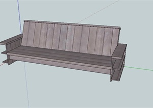 某园林景观室外坐凳SU(草图大师)设计