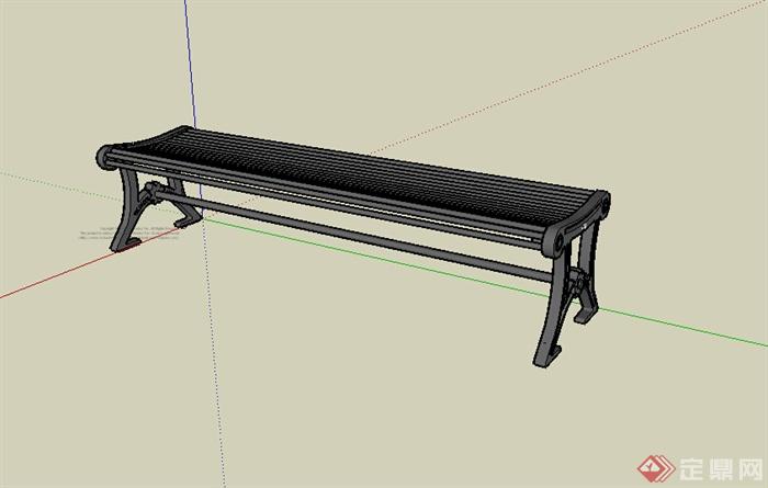 某园林景观室外坐凳模型设计SU