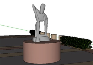 某园林小品雕塑设计SU(草图大师)模型
