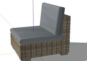 设计素材之单人沙发素材SU(草图大师)模型