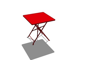 某室内家具小桌子设计SU(草图大师)模型