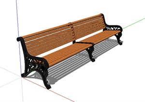 某欧式园林长座椅设计SU(草图大师)模型