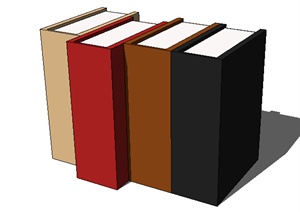 设计素材之书籍素材设计SU(草图大师) 模型