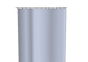 一块厕所浴帘设计SU(草图大师)模型