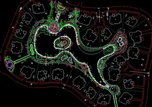某别墅区公园绿化设计平面CAD图